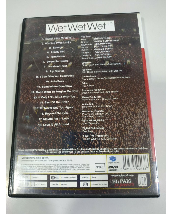Wet Wet Wet Playing Away at Home Live Celtic Park Glasgow 1997 - DVD - AM