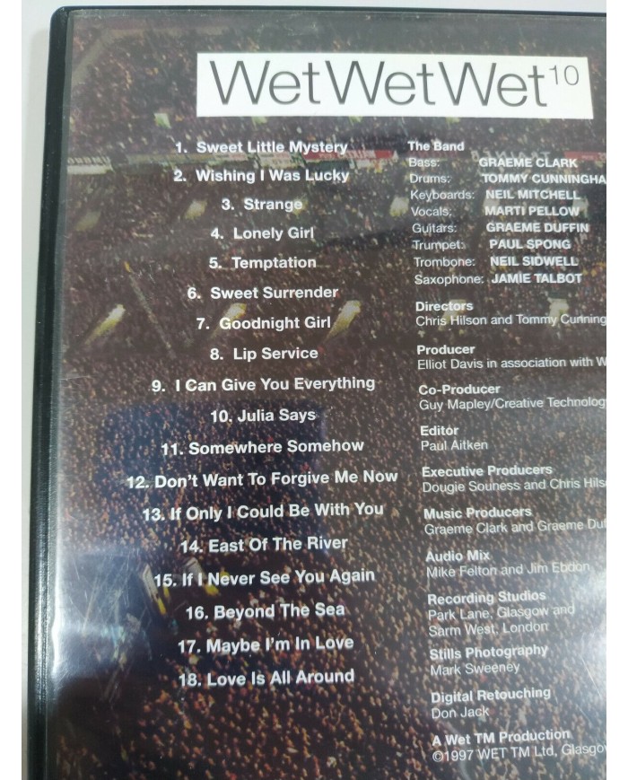 Wet Wet Wet Playing Away at Home Live Celtic Park Glasgow 1997 - DVD - AM