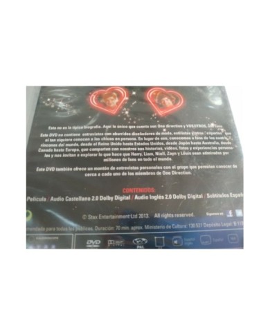 One Direction Ilove Hecho Con Amor - DVD Region 2 Espa?ol Ingles - 3T