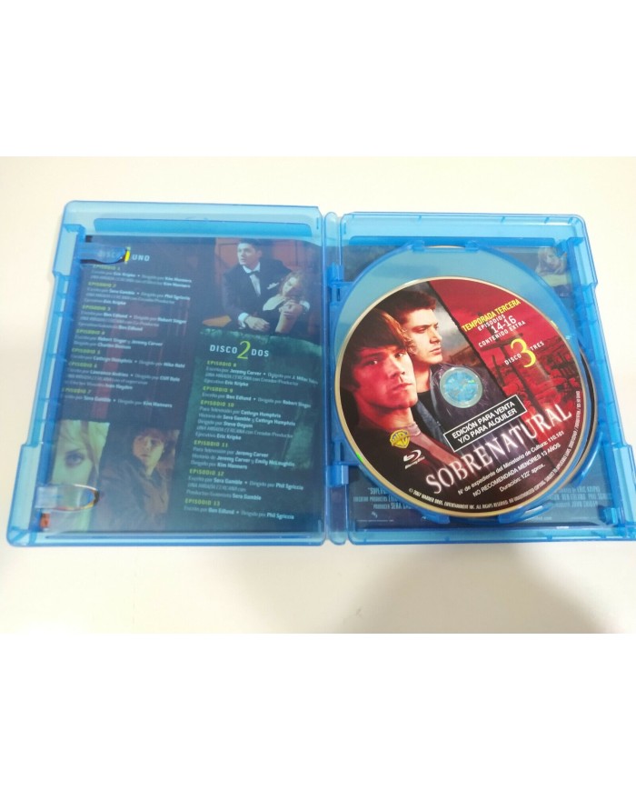 Sobrenatural Tercera Temporada 3 Completa - 3 x Blu-Ray Espa?ol Ingles - 3T