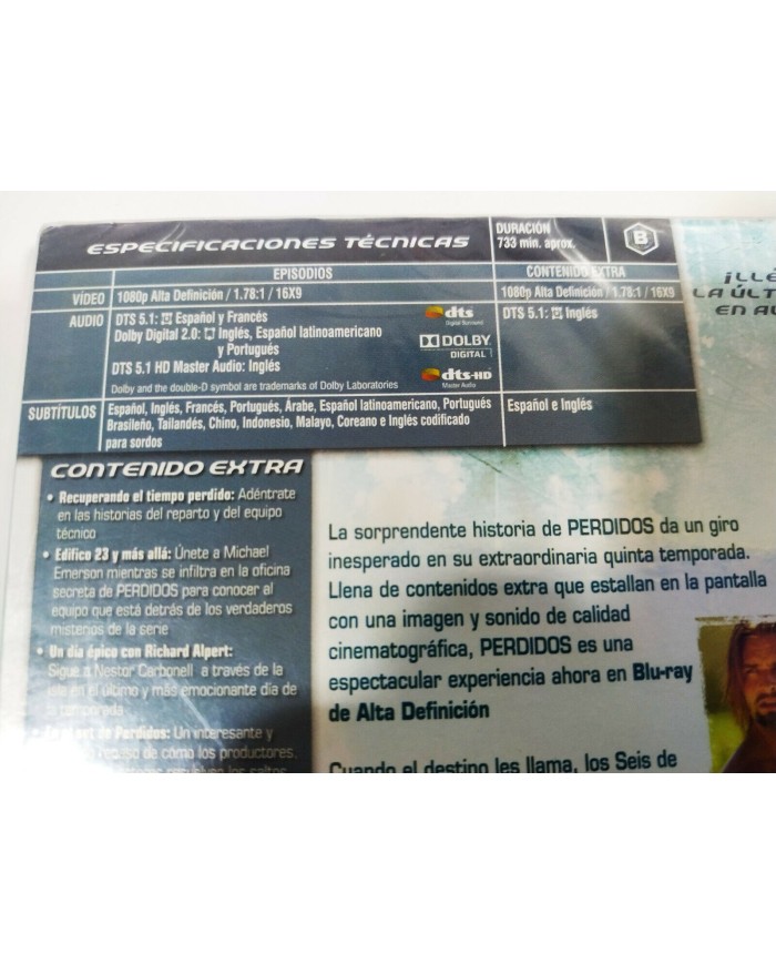 Perdidos Lost Quinta Temporada 5 Completa Ampliada Blu-Ray Espa?ol Ingles - 3T