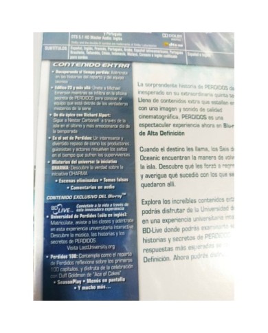 Perdidos Lost Quinta Temporada 5 Completa Ampliada Blu-Ray Espa?ol Ingles - 3T Perdidos Lost Quinta Temporada 5 Completa Ampliada Blu-Ray Espa?ol Ingles - 3T