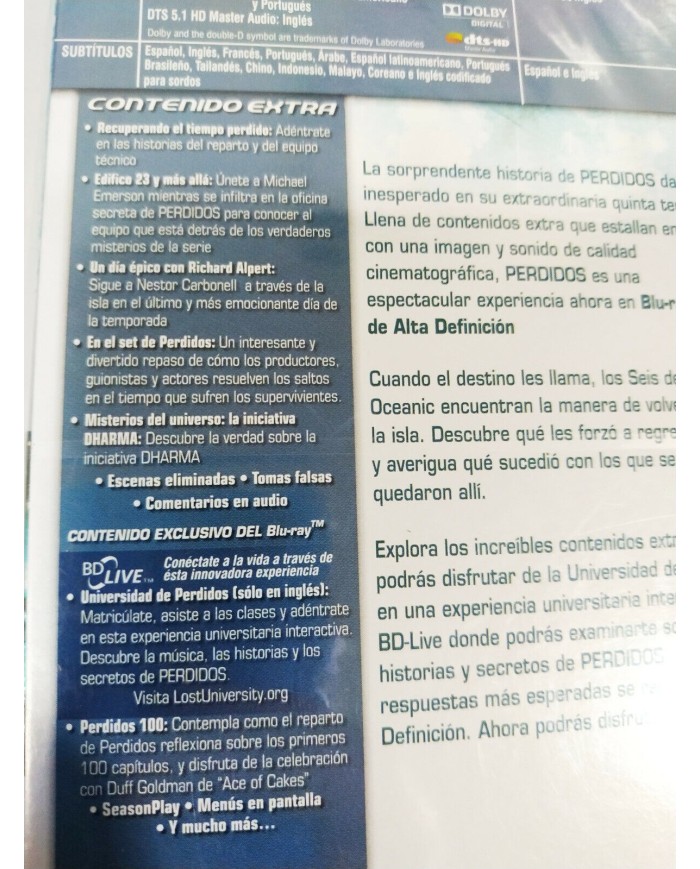 Perdidos Lost Quinta Temporada 5 Completa Ampliada Blu-Ray Espa?ol Ingles - 3T