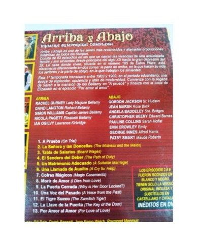 Arriba y Abajo Primera Temporada 1 Completa - 4 x DVD Espa?ol Ingles  3T Arriba y Abajo Primera Temporada 1 Completa - 4 x DVD Espa?ol Ingles  3T