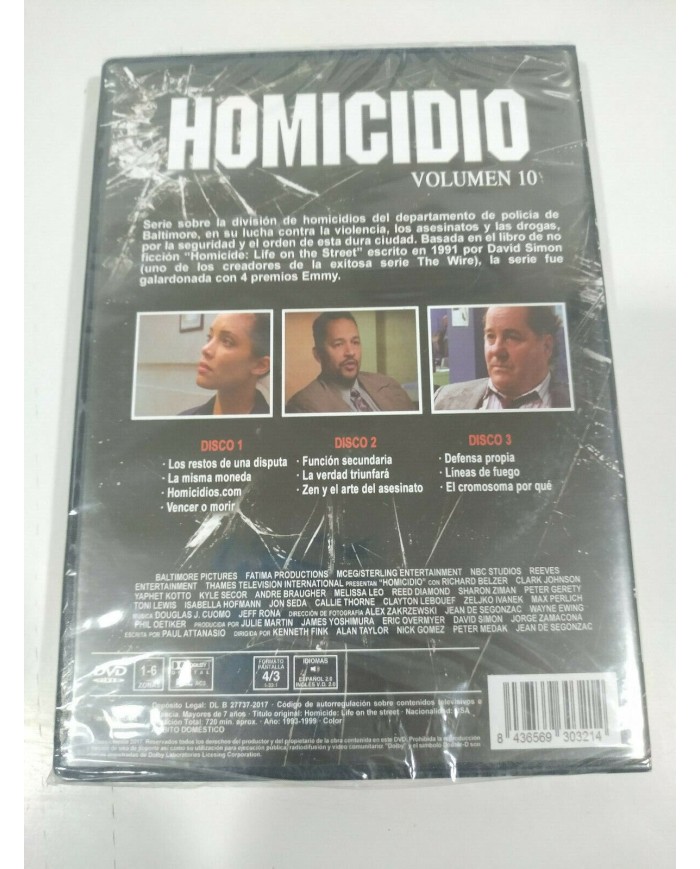 Homicidio Serie TV Volumen 10 - 3 x DVD Espa?ol Ingles Nueva - 3T