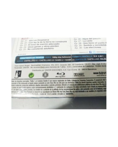 Borgen Tercera Temporada 3 Completa - Blu-Ray Espa?ol Danes Ingles Nueva - 3T