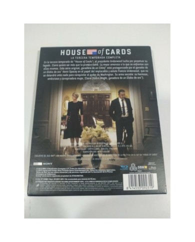 House of Cards Volumen 3 Capitulos 27-39 - 4 x Blu-Ray Espa?ol Ingles - 3T