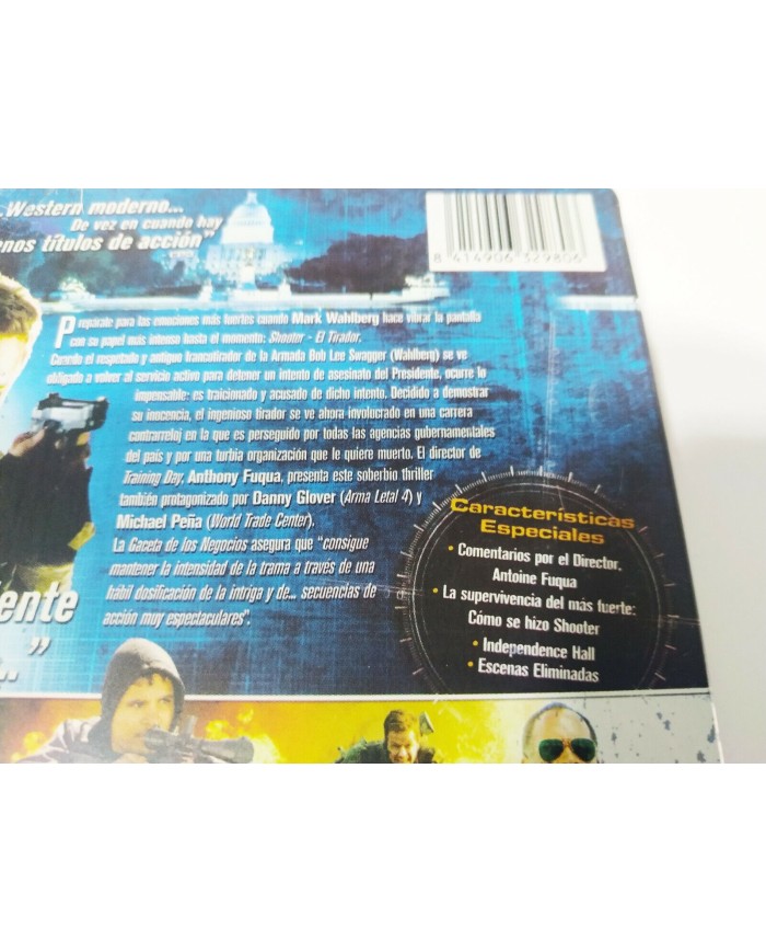 Shooter El Tirador Mark Wahlberg Steelbook DVD + Extras Espa?ol Ingles - 3T