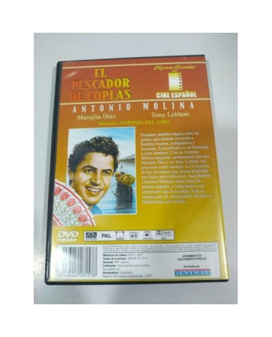 El Pescador de Coplas Antonio Molina Marujita Diaz - Region All DVD Espa?ol 3T