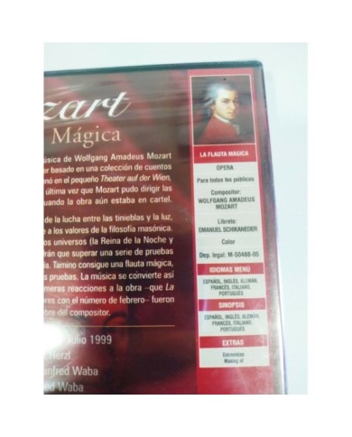 Mozart La Flauta Magica Michael Lessky Junge Bundeslander - DVD Nueva 2T