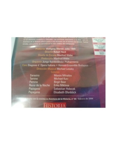 Mozart La Flauta Magica Michael Lessky Junge Bundeslander - DVD Nueva 2T