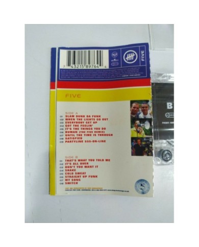 Five 5 RCA Firmado a mano por los miembros del grupo - Cinta Tape Cassette - 3T Five 5 RCA Firmado a mano por los miembros del grupo - Cinta Tape Cassette - 3T