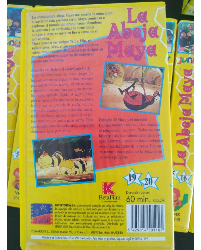 La Abeja Maya Coleccion 20 Episodios 1999 - 10 x VHS Cinta Tape Espa?ol - 2T