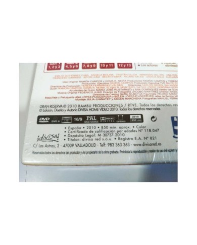 GRAN RESERVA TEMPORADA 1 COMPLETA - 5 DVD CASTELLANO + EXTRAS - Nueva 3T