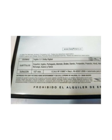 Michael Jackson This is It - DVD Ingles Espa?ol Region 2 - 3T