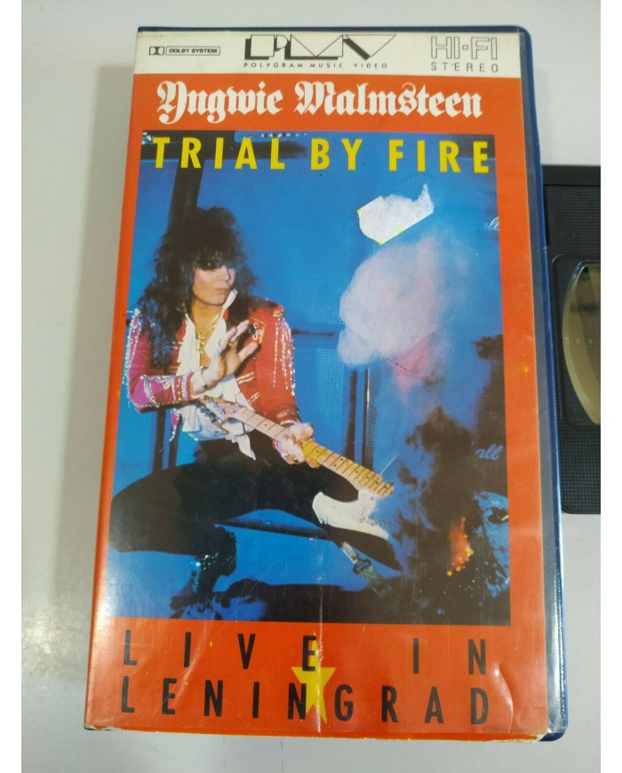 Yngwie J Maslmsteen Trial By Fire Live in Leningrad 1989 - VHS Cinta Tape - 4T