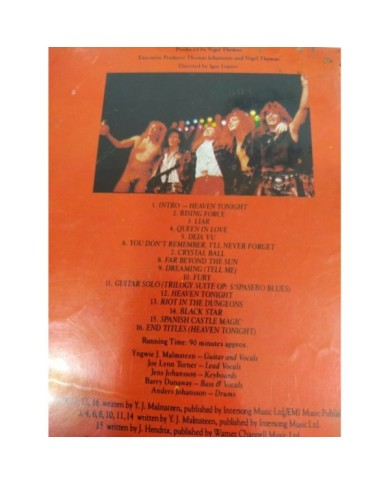 Yngwie J Maslmsteen Trial By Fire Live in Leningrad 1989 - VHS Cinta Tape - 4T