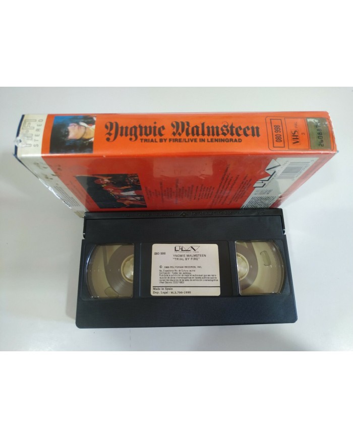Yngwie J Maslmsteen Trial By Fire Live in Leningrad 1989 - VHS Cinta Tape - 4T