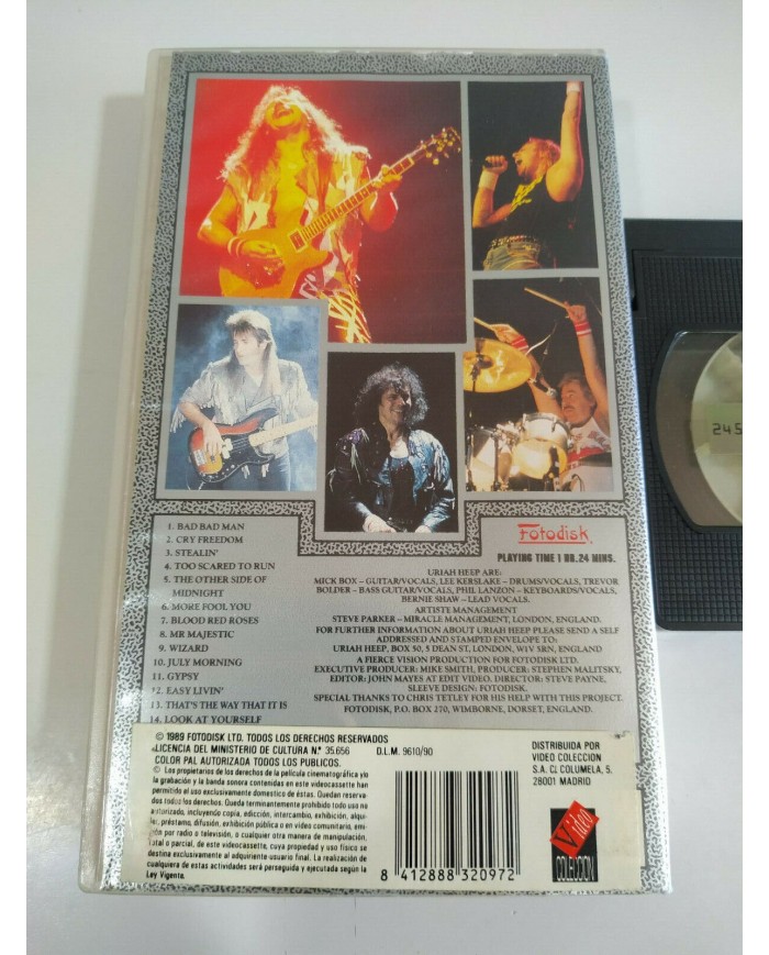 Uriah Heep Raging Through The Silence 1989 UK Edition - VHS Cinta Tape - 3T