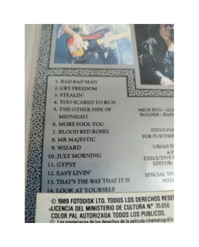 Uriah Heep Raging Through The Silence 1989 UK Edition - VHS Cinta Tape - 3T