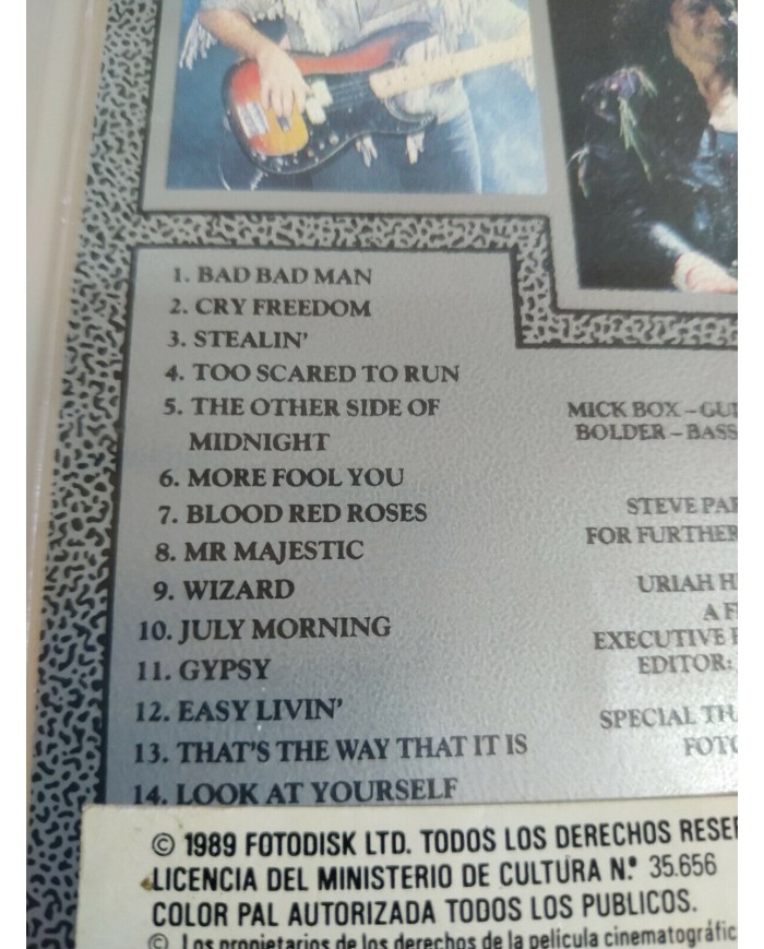 Uriah Heep Raging Through The Silence 1989 UK Edition - VHS Cinta Tape - 3T