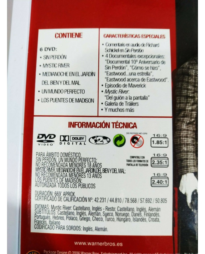 Clint Eastwood Coleccion Caja Metalica - 6 x DVD + Extras Espa?ol Ingles - 3T