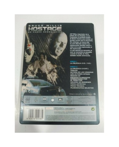 Hostage Bruce Willis Steelbook - 2 x DVD + Extras Espa?ol English - 3T Hostage Bruce Willis Steelbook - 2 x DVD + Extras Espa?ol English - 3T