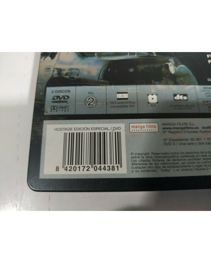 Hostage Bruce Willis Steelbook - 2 x DVD + Extras Espa?ol English - 3T