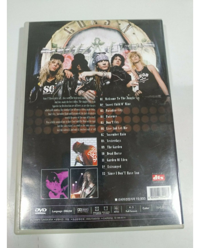 Guns N Roses Welcome To The Videos China Edition - DVD Region 0 All - 2T