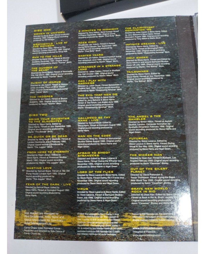 Iron Maiden Visions of the Beast Complete Video History - DVD Region 2 - 3T