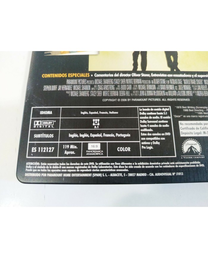 World Trade Center Nicolas Cage Oliver Stone Steelbook - DVD Espa?ol English 3T