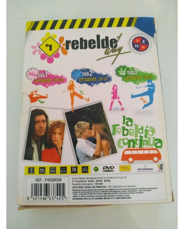 Rebelde Way La Serie - Episodios 20-31 - 3 x DVD Espa?ol Region 2 - 3T