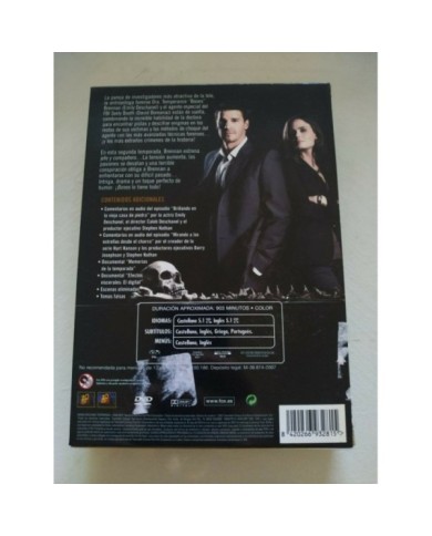 Bones Segunda Temporada 2 Completa - DVD Espa?ol Ingles region 2 - 3T
