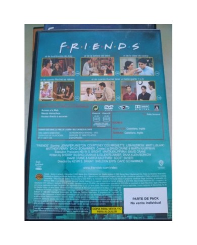 Friends Octava Temporada 8 Completa - 4 x DVD Espa?ol Ingles Region 2 - 3T