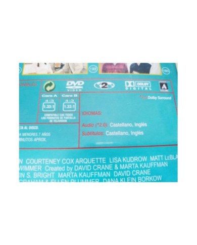 Friends Octava Temporada 8 Completa - 4 x DVD Espa?ol Ingles Region 2 - 3T