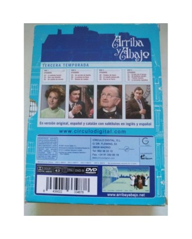 Arriba y Abajo Tercera Temporada - 4 x DVD Espa?ol Ingles region 2 - 3T