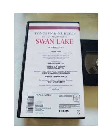Swan Lake Fonteyn & Nureyev Tchaikovsky Essential Ballet - VHS Cinta Tape - 4T