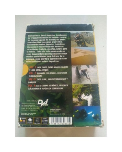 Safari Deportivo National Channel - 4 x DVD Espa?ol Ingles Region All - 3T
