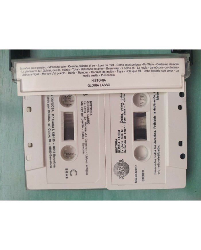 Gloria Lasso Historia 1991 Spain Edition - 2 x Cinta Tape Cassette - 2T