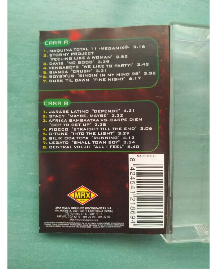 Maquina Total 1.1 Max Music 1998 Spain Edition - 2 x Cinta Tape Cassette