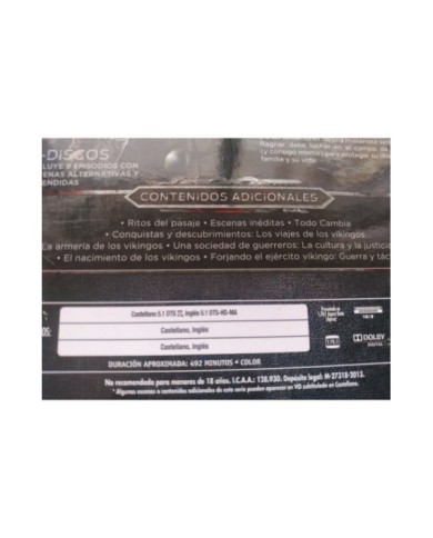 Vikingos Primera Temporada 1 Completa - 3 x Blu-Ray Espa?ol Ingles Zona A-B - 3T