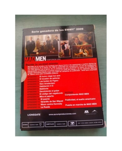Mad Men Primera Temporada 1 Completa - 4 x DVD Espa?ol Ingles Region 2 - 3T
