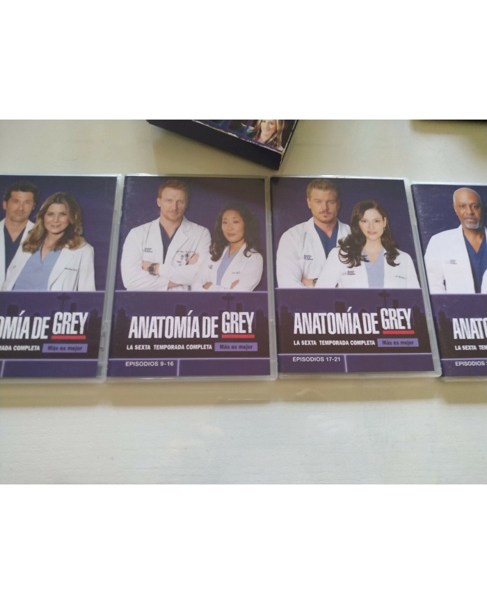 Anatomia de Grey Sexta Temporada Completa 6 x DVD Ingles Espa?ol Region 2 - 3T