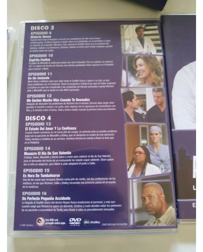 Anatomia de Grey Sexta Temporada Completa 6 x DVD Ingles Espa?ol Region 2 - 3T