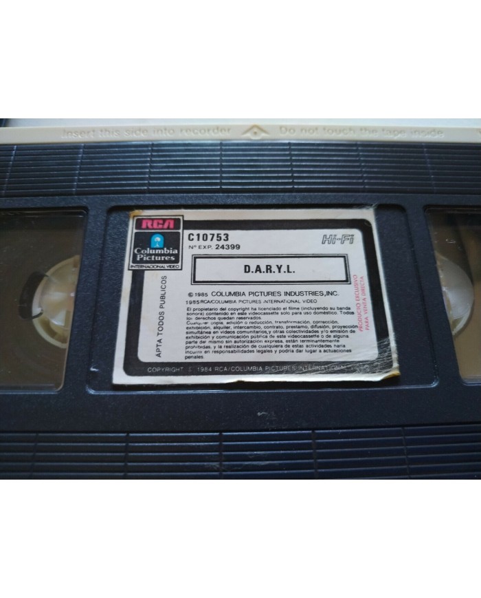 D.A.R.Y.L. DARYL Simon Wincer 1989 - VHS Cinta Tape Espa?ol - 3T