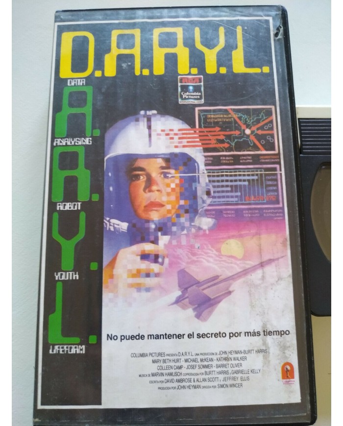 D.A.R.Y.L. DARYL Simon Wincer 1989 - VHS Cinta Tape Espa?ol - 3T