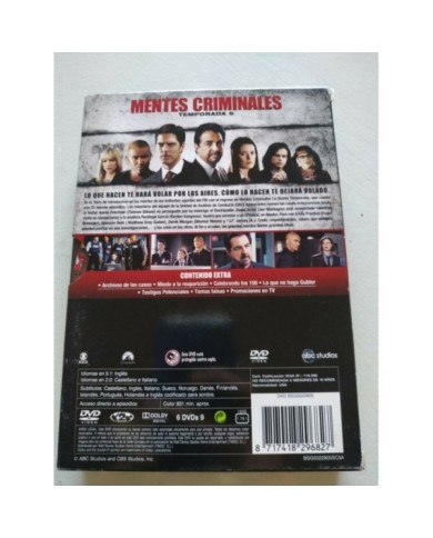 Mentes Criminales Quinta Temporada 5 Completa - 6 x DVD Espa?ol Ingles - 3T