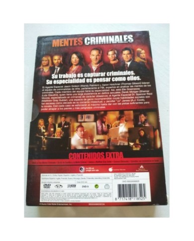 Mentes Criminales Primera Temporada - 6 x DVD Espa?ol Ingles Frances Reg 2 - 3T