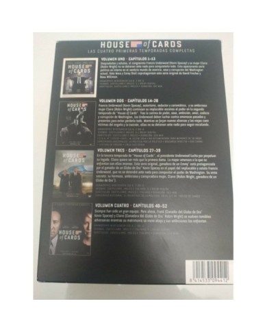 House Of Cards Temporadas 1 a 4 Completas - DVD Espa?ol Ingles Region 2 - 3T