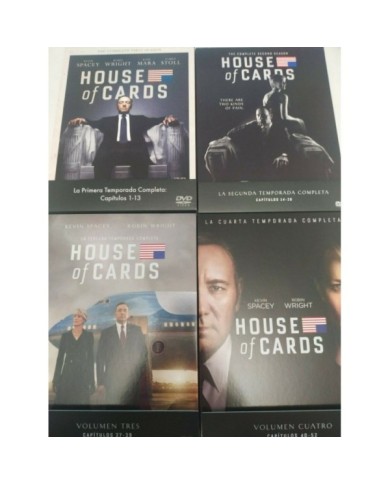 House Of Cards Temporadas 1 a 4 Completas - DVD Espa?ol Ingles Region 2 - 3T